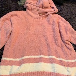 Fuzzy pink sweatshirt